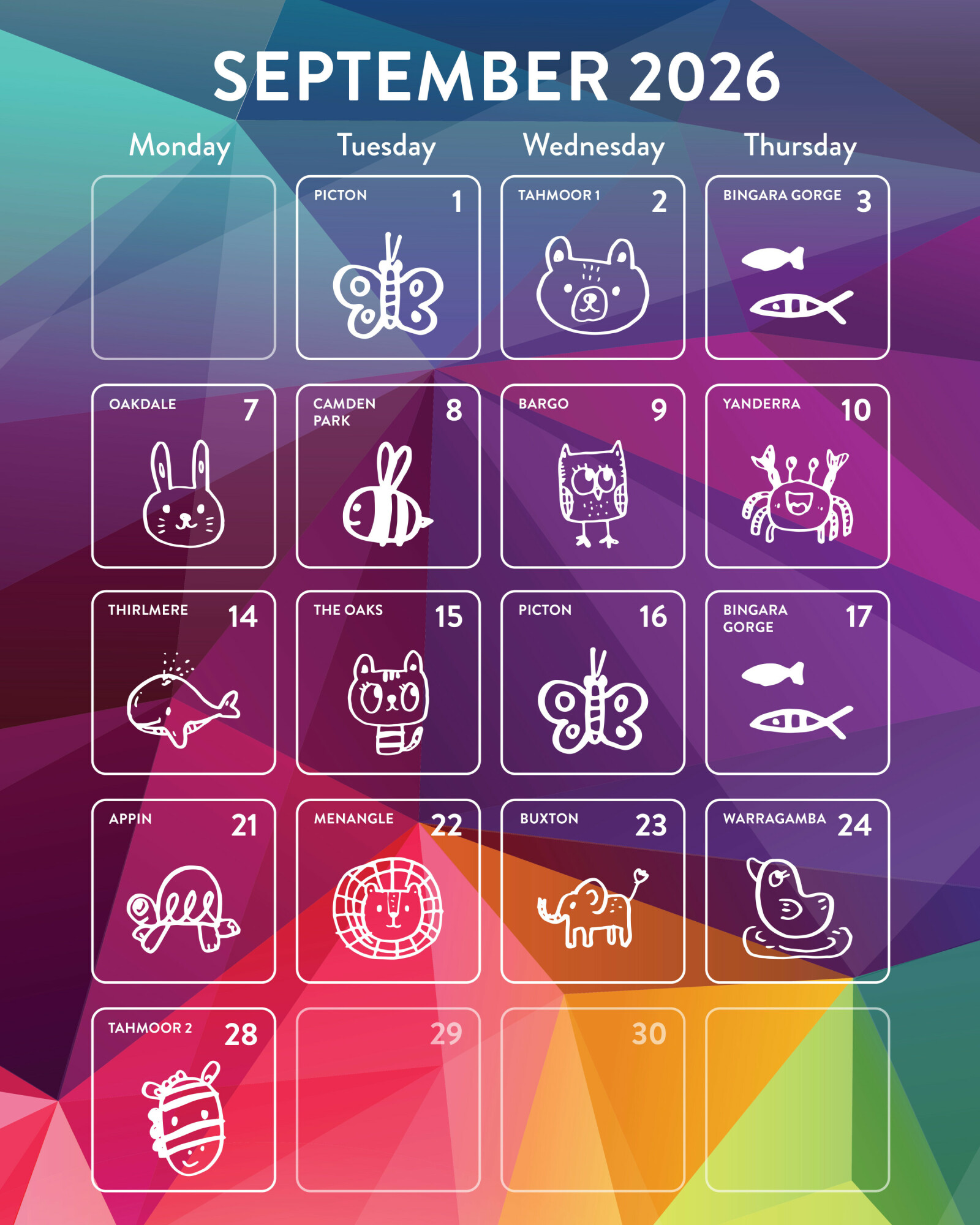 SEPT26 Dilly Wanderer Calendar   Social   1080x1350px3